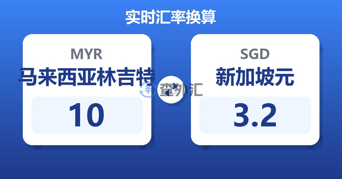 10马来西亚林吉特兑新加坡元