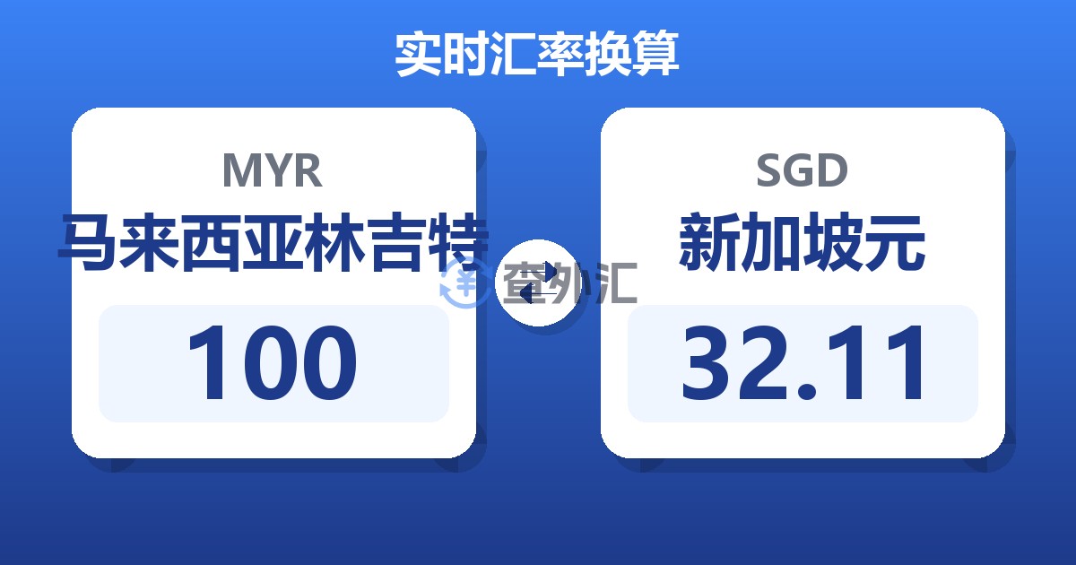 100马来西亚林吉特兑新加坡元