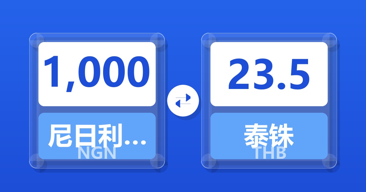 1,000尼日利亚奈拉兑泰铢