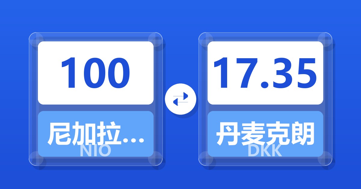 100尼加拉瓜科多巴兑丹麦克朗