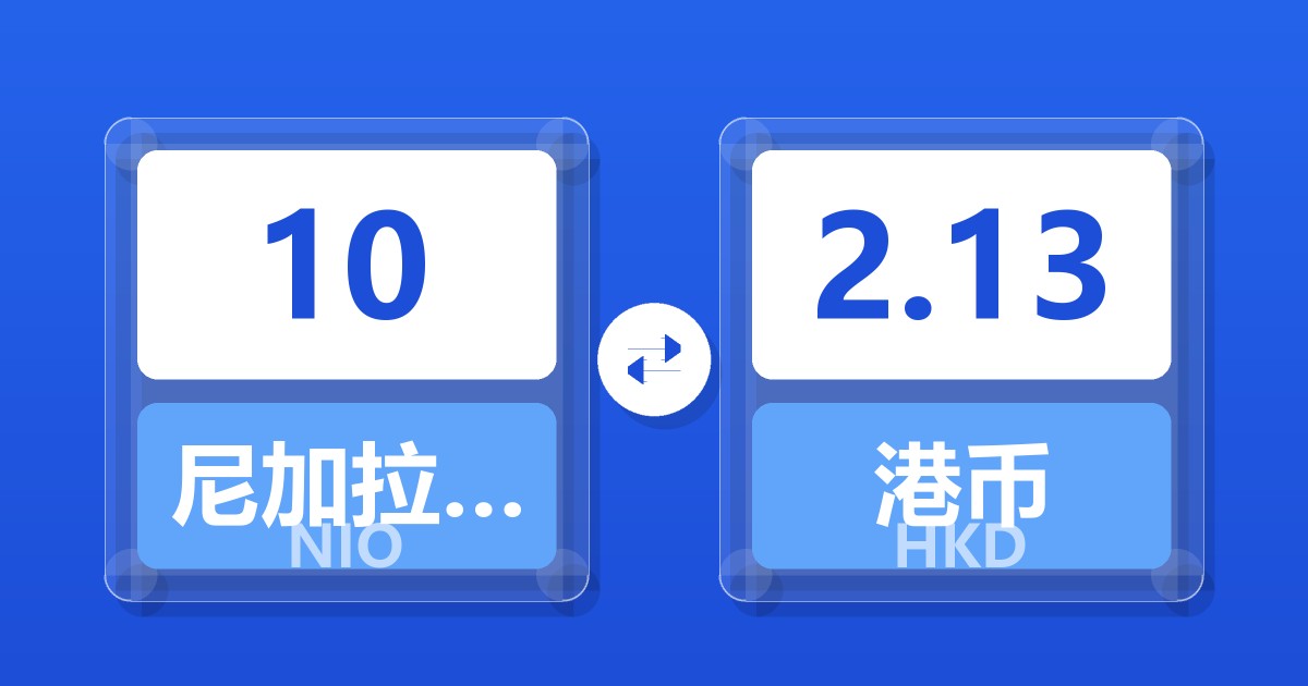 10尼加拉瓜科多巴兑港币