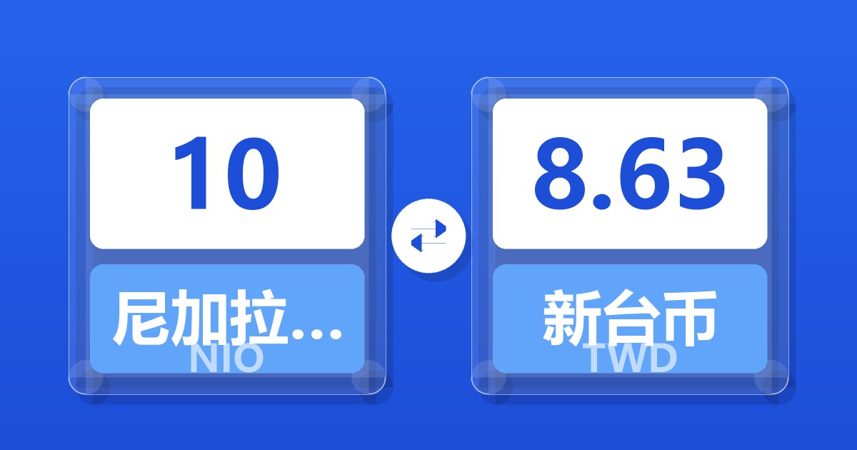 10尼加拉瓜科多巴兑新台币
