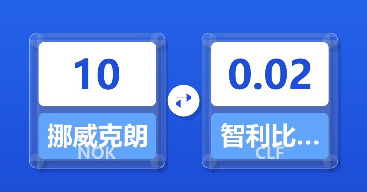 10挪威克朗兑智利比索（UF）