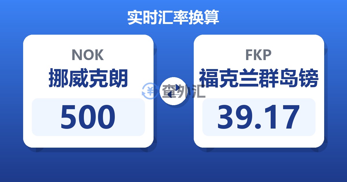 500挪威克朗兑福克兰群岛镑