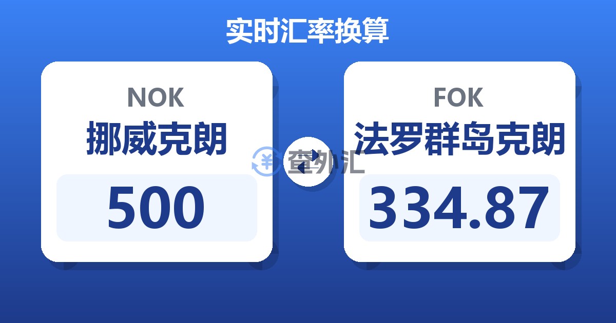 500挪威克朗兑法罗群岛克朗