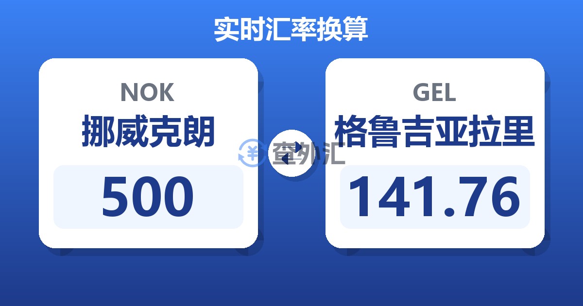 500挪威克朗兑格鲁吉亚拉里