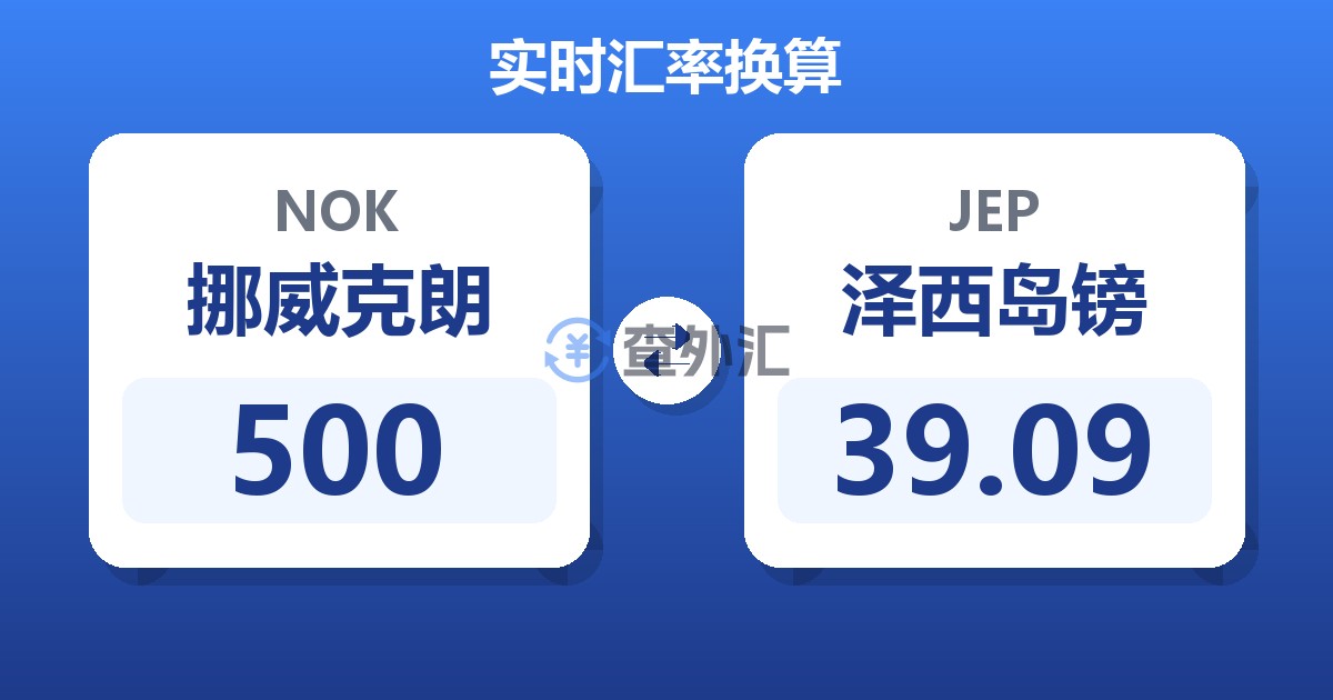 500挪威克朗兑泽西岛镑