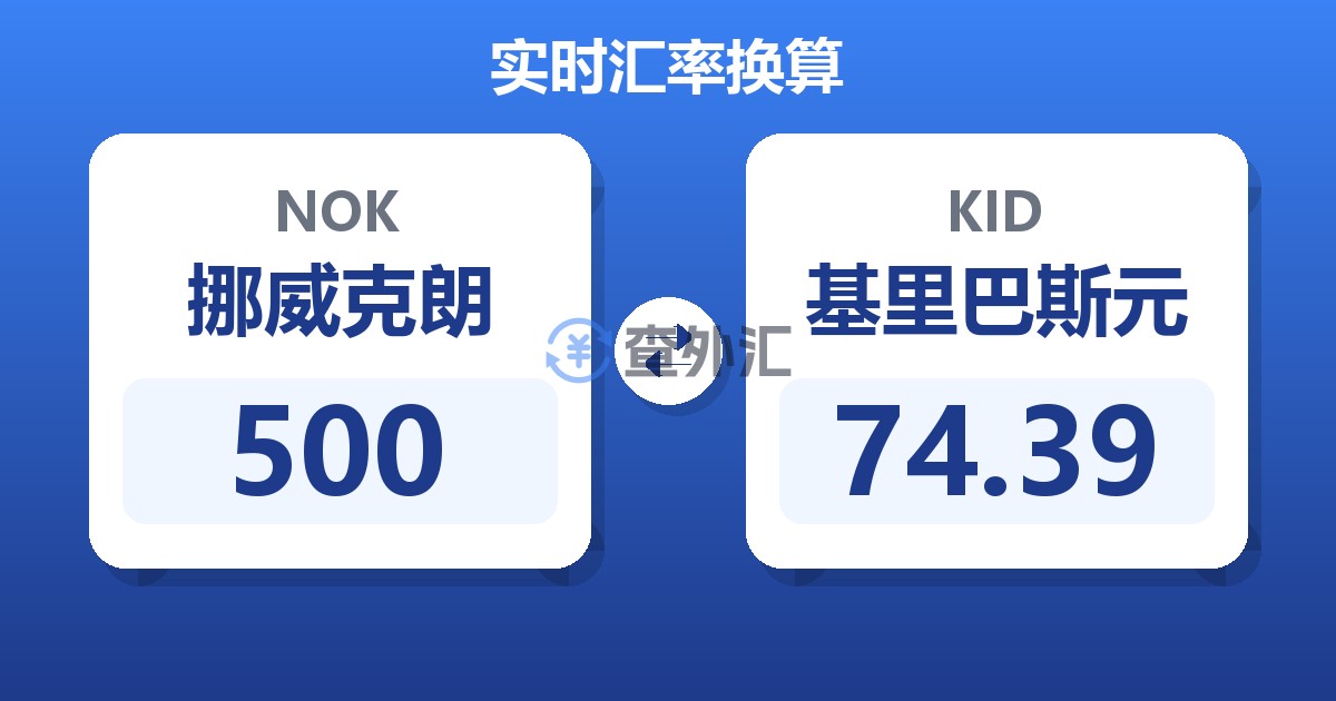 500挪威克朗兑基里巴斯元