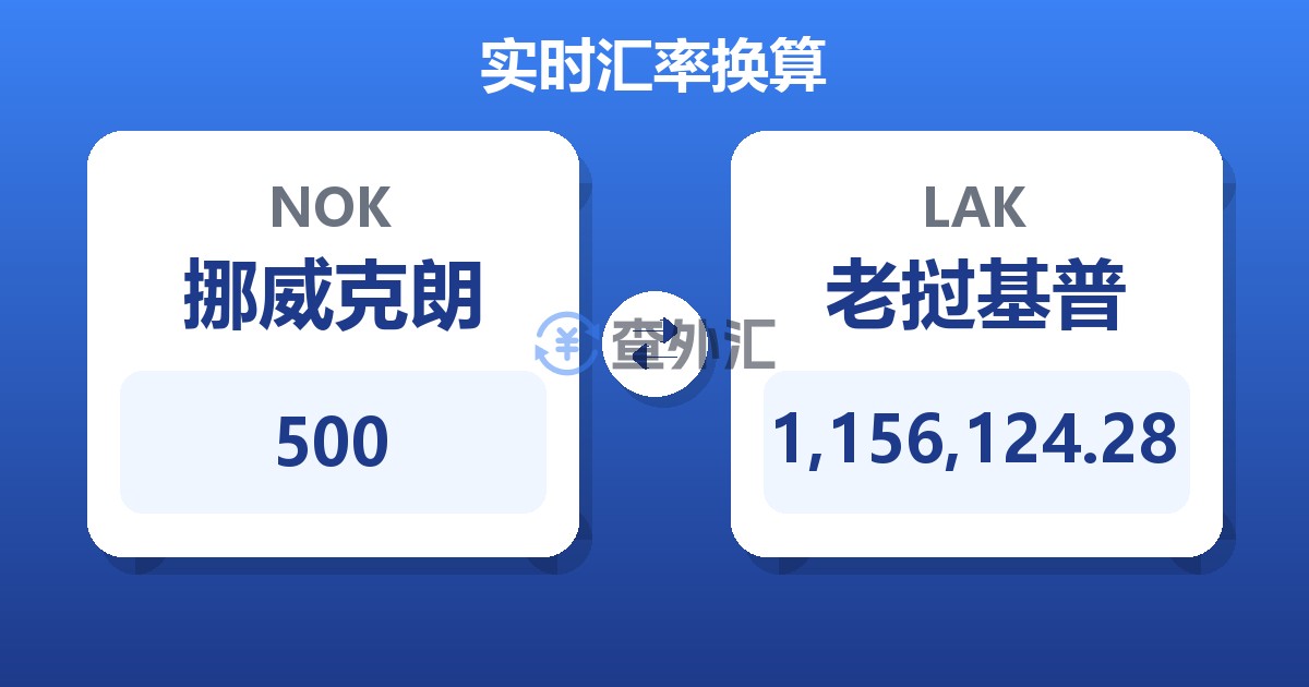 500挪威克朗兑老挝基普