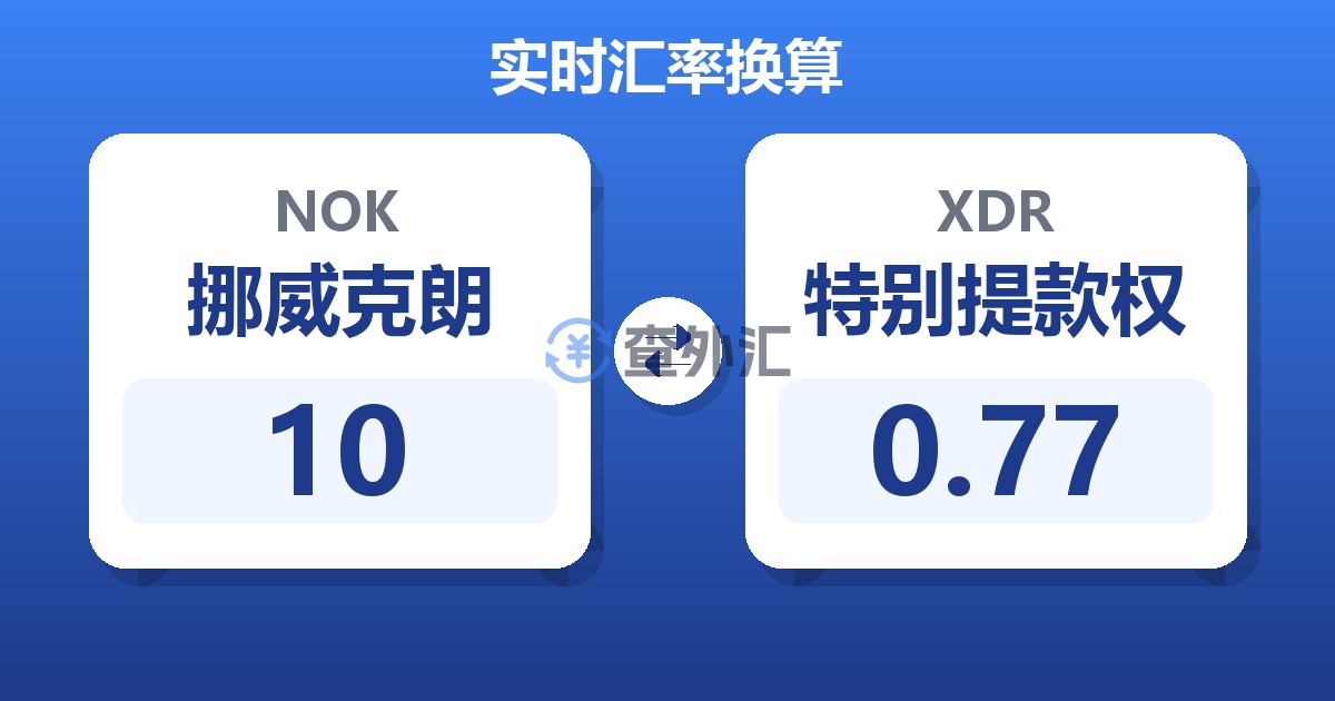 10挪威克朗兑特别提款权