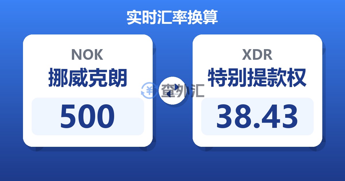500挪威克朗兑特别提款权