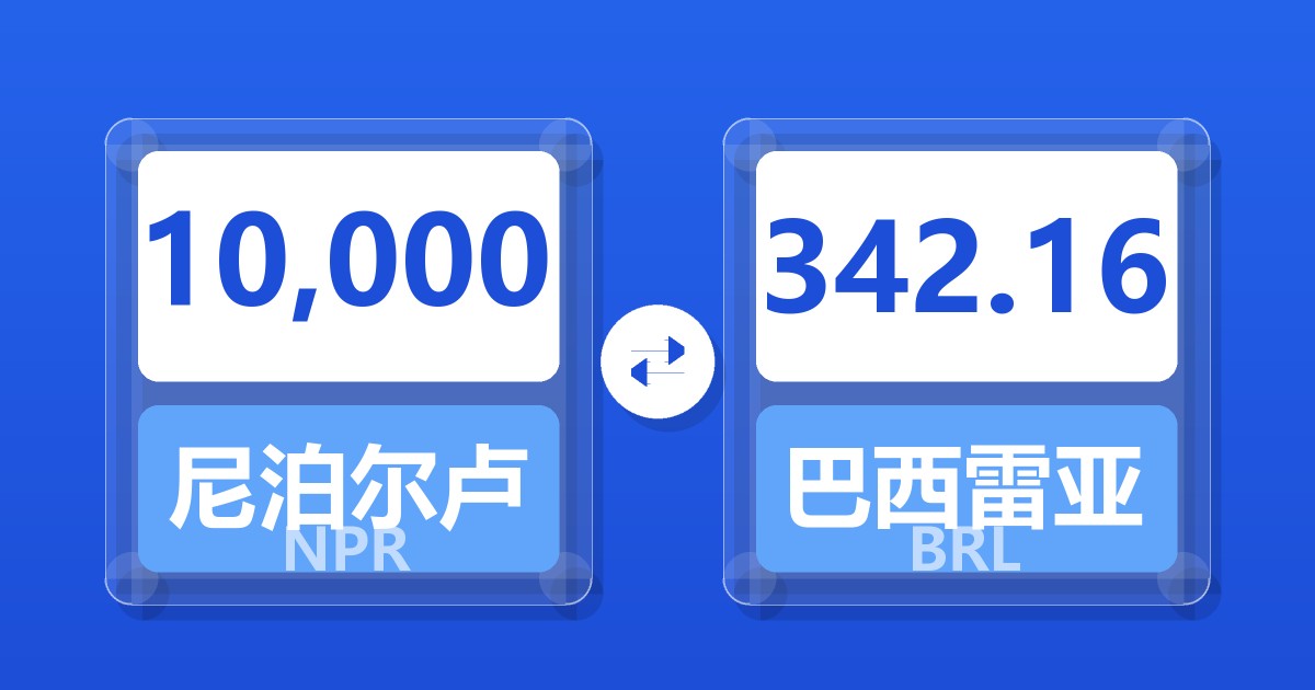 10,000尼泊尔卢比兑巴西雷亚尔
