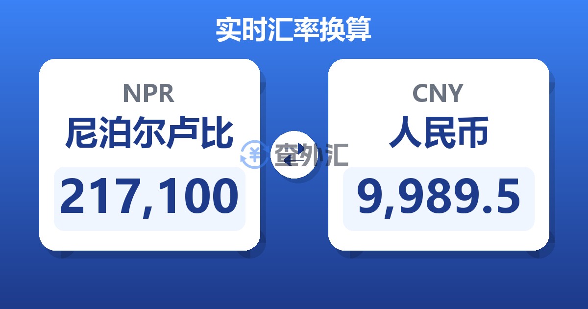 217,100尼泊尔卢比兑人民币