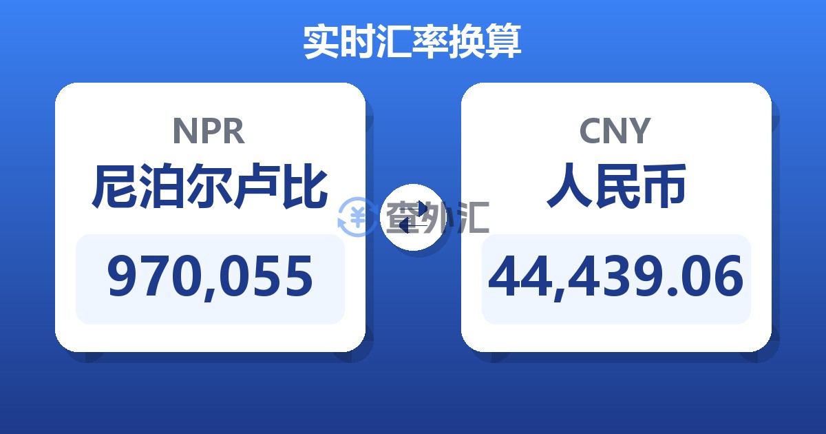 970,055尼泊尔卢比兑人民币