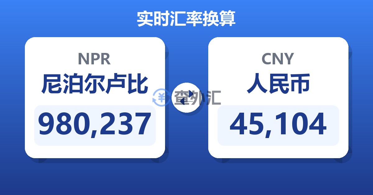 980,237尼泊尔卢比兑人民币