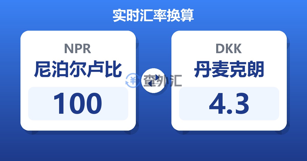 100尼泊尔卢比兑丹麦克朗