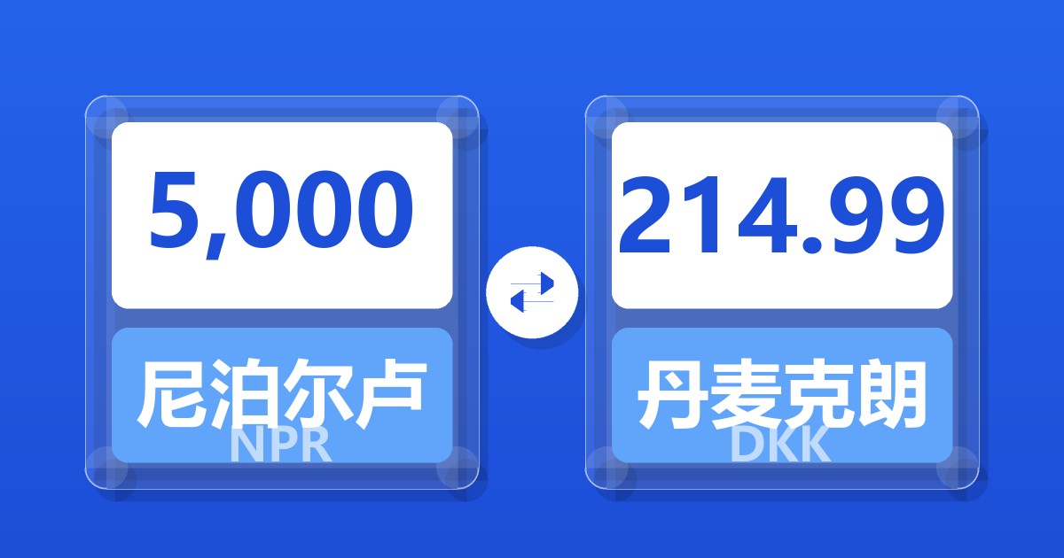 5,000尼泊尔卢比兑丹麦克朗