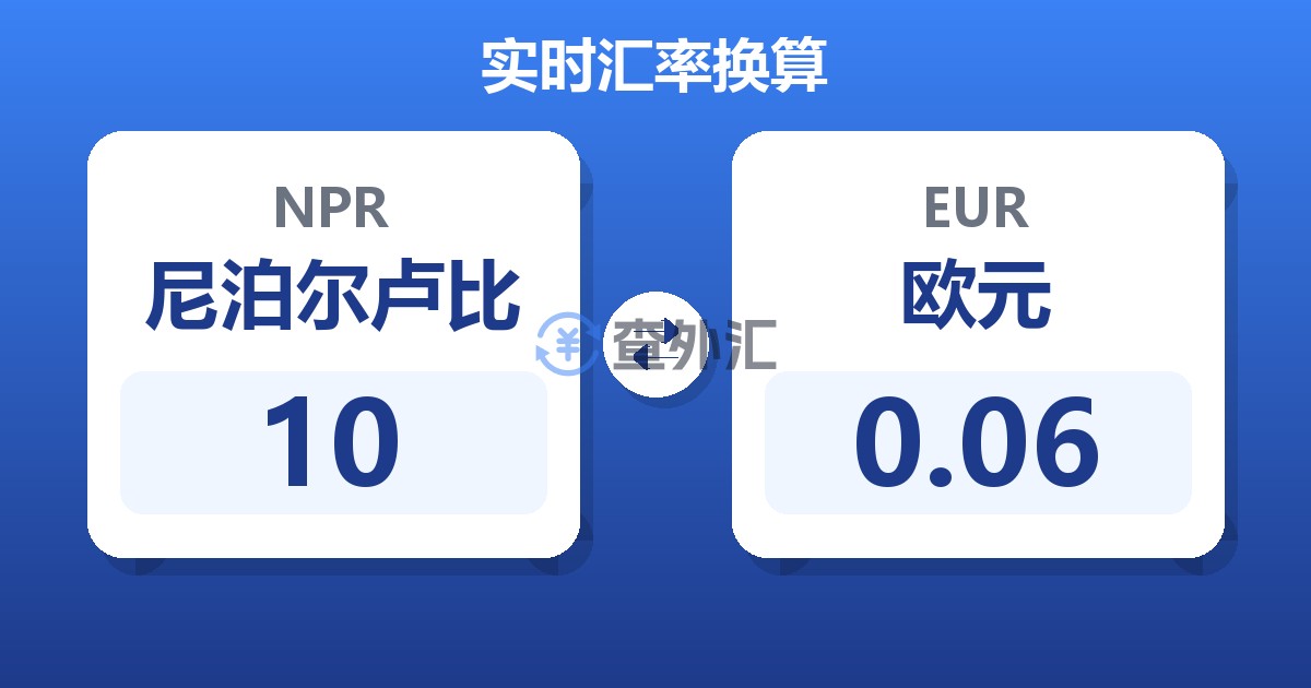 10尼泊尔卢比兑欧元