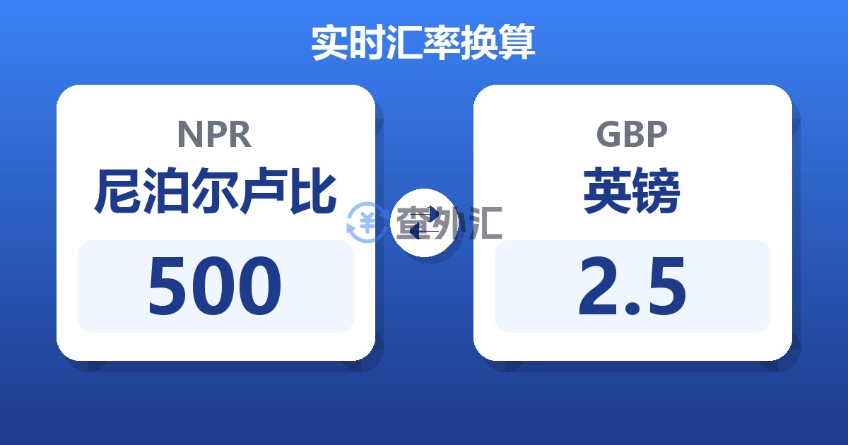 500尼泊尔卢比兑英镑