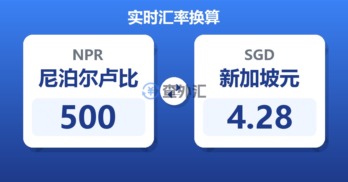 500尼泊尔卢比兑新加坡元