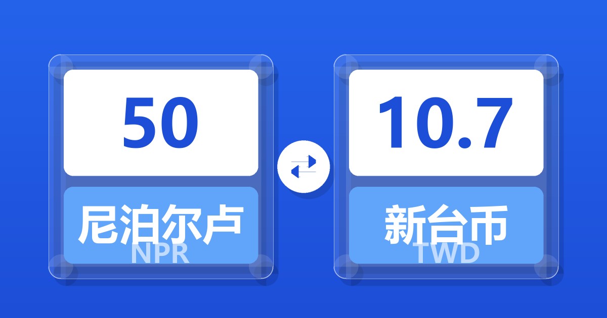 50尼泊尔卢比兑新台币