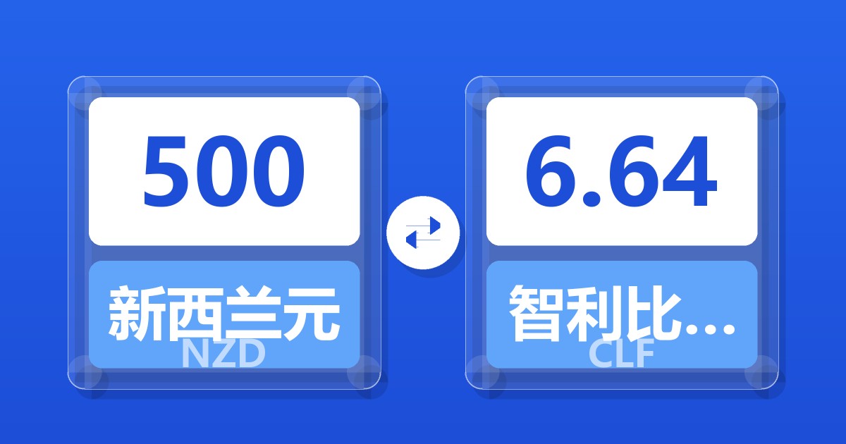 500新西兰元兑智利比索（UF）