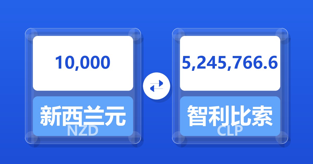 10,000新西兰元兑智利比索