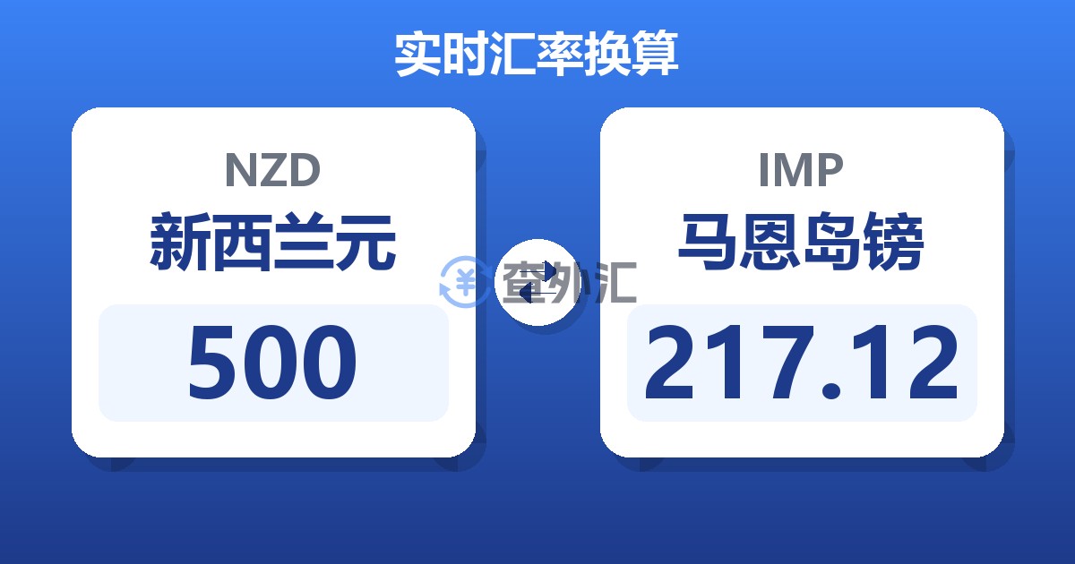 500新西兰元兑马恩岛镑