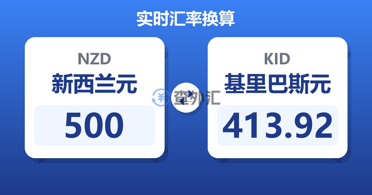 500新西兰元兑基里巴斯元