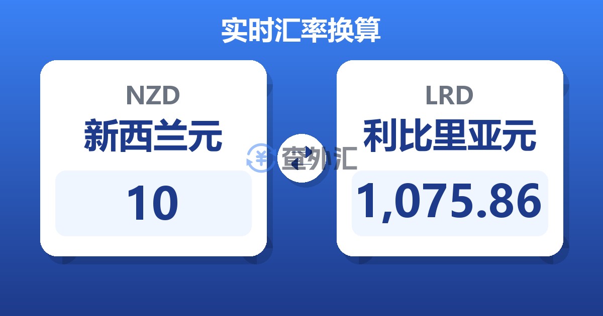 10新西兰元兑利比里亚元