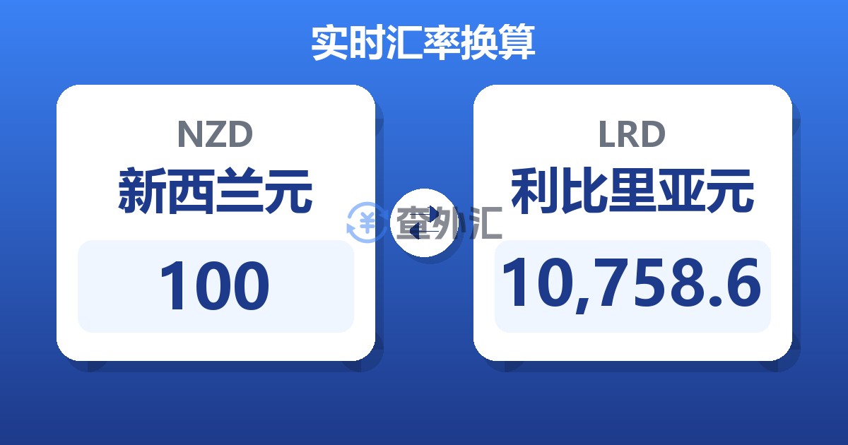 100新西兰元兑利比里亚元