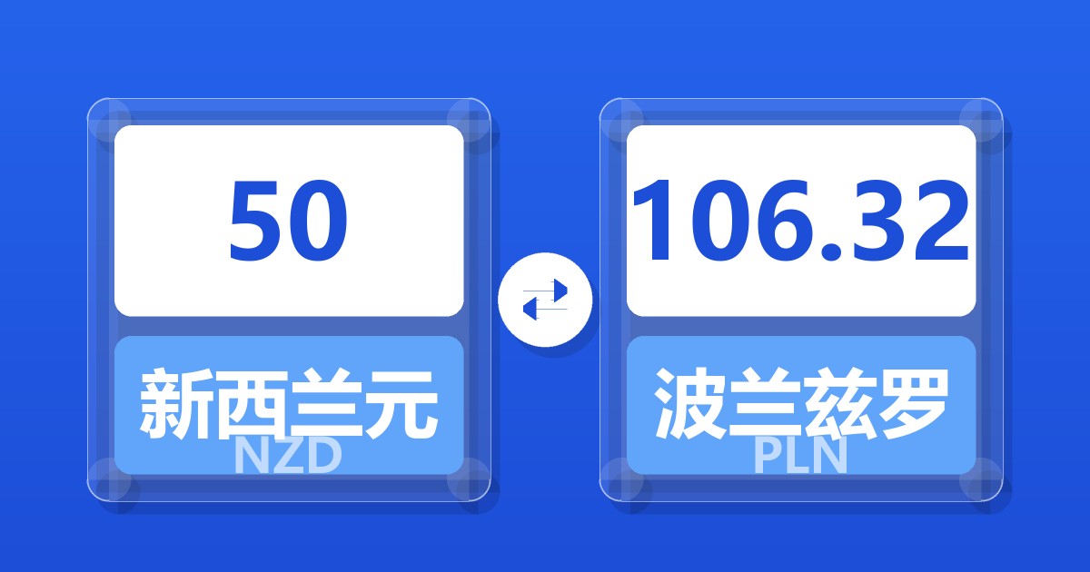 50新西兰元兑波兰兹罗提