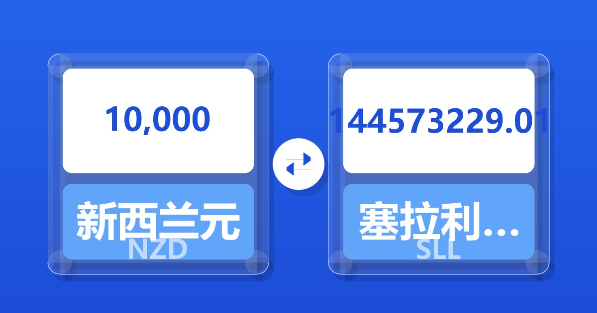 10,000新西兰元兑塞拉利昂利昂（旧）