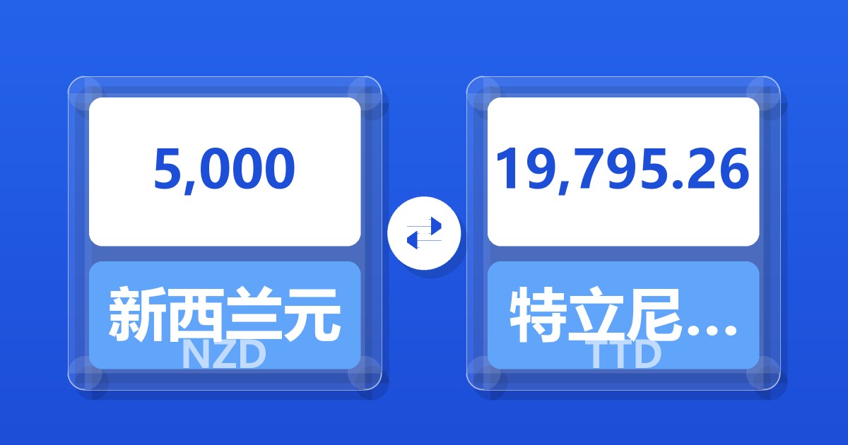 5,000新西兰元兑特立尼达和多巴哥元