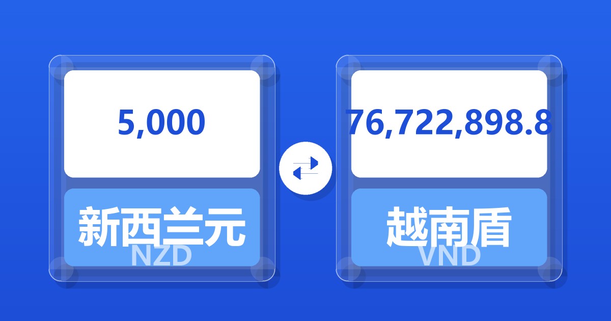 5,000新西兰元兑越南盾