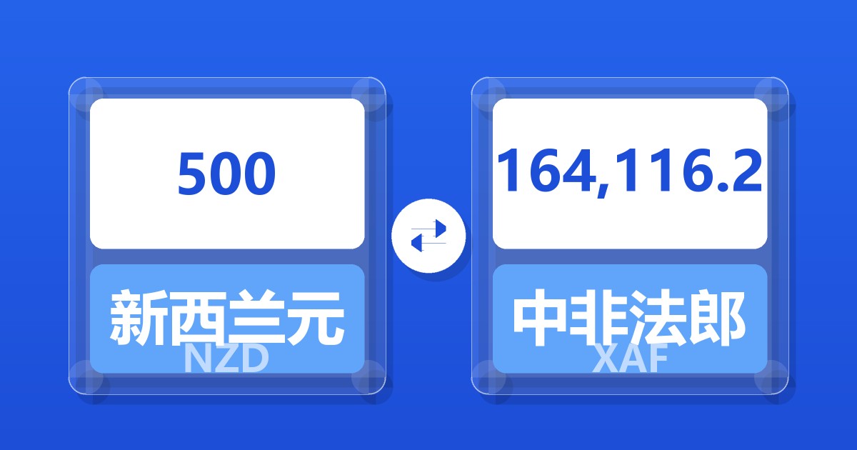 500新西兰元兑中非法郎