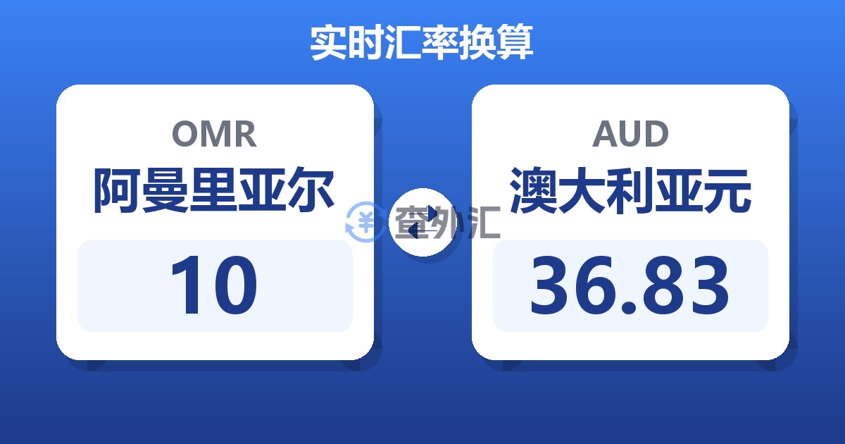 10阿曼里亚尔兑澳大利亚元