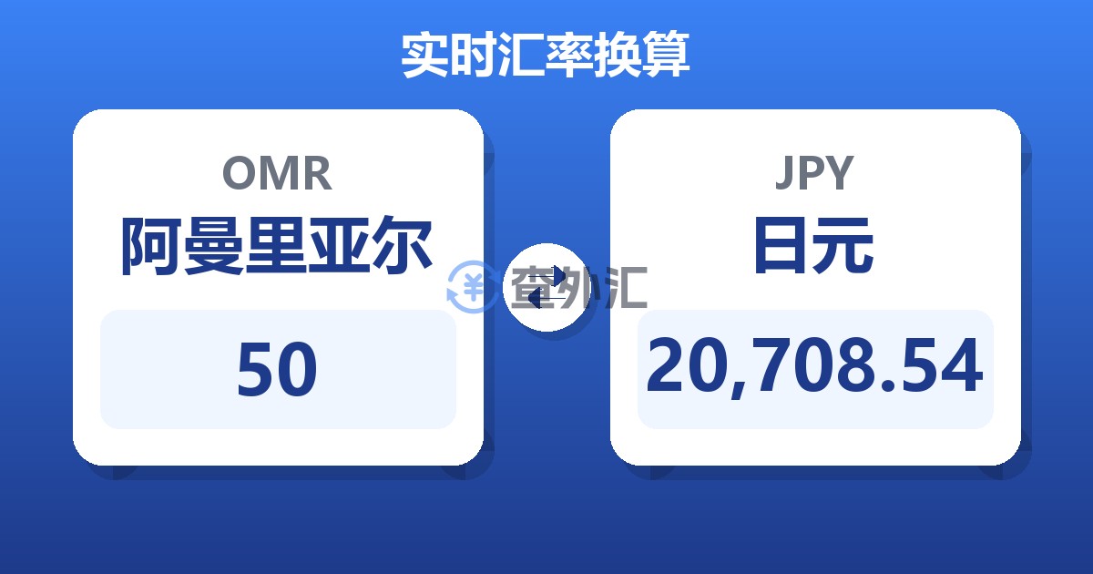50阿曼里亚尔兑日元