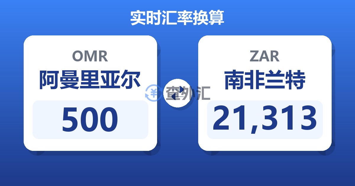 500阿曼里亚尔兑南非兰特