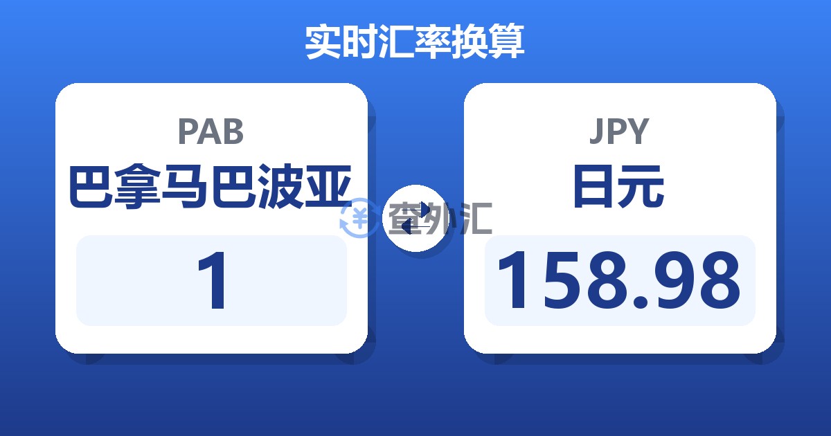 1巴拿马巴波亚兑日元