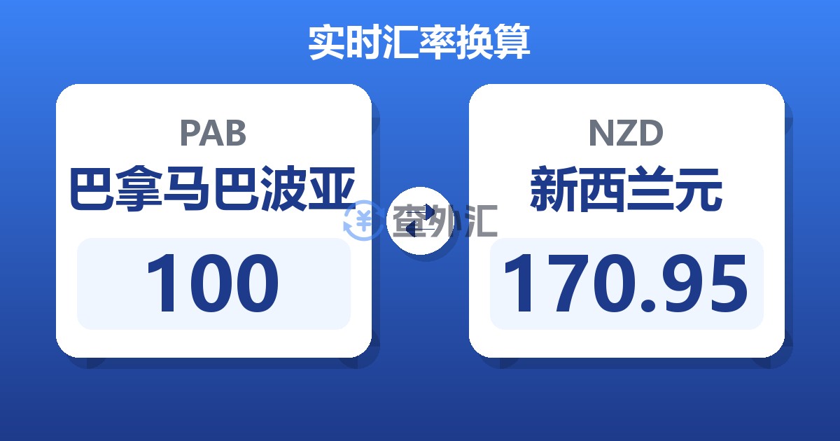 100巴拿马巴波亚兑新西兰元