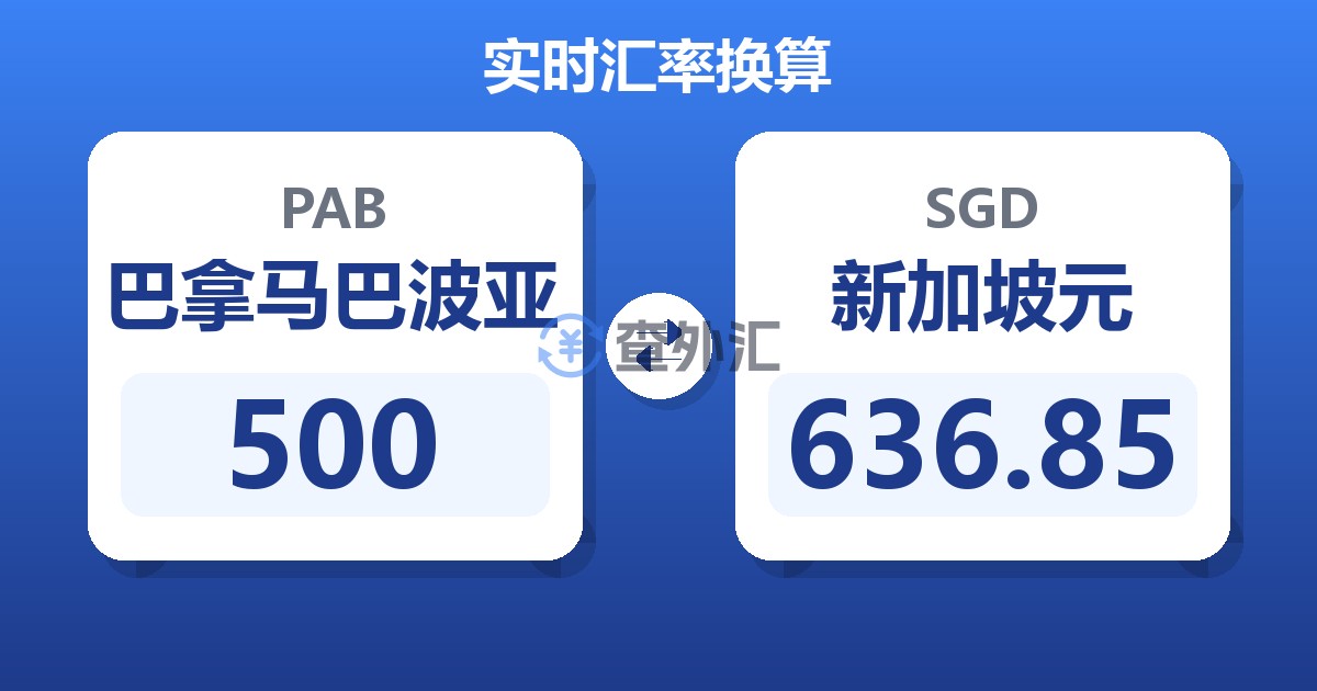 500巴拿马巴波亚兑新加坡元