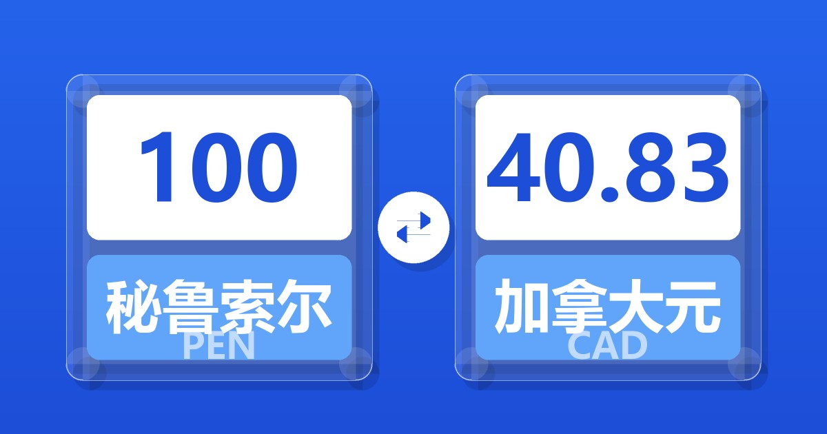 100秘鲁索尔兑加拿大元