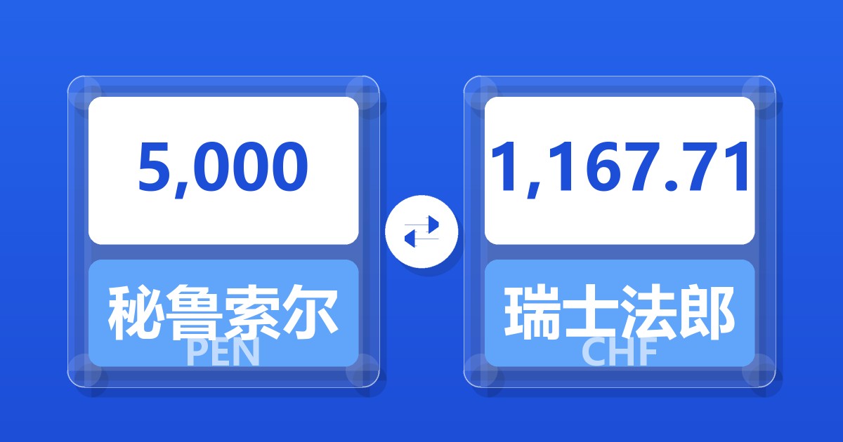 5,000秘鲁索尔兑瑞士法郎
