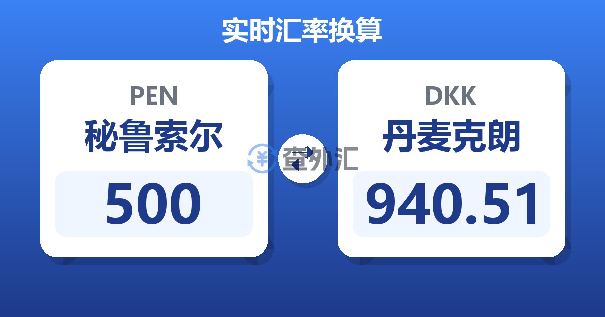 500秘鲁索尔兑丹麦克朗