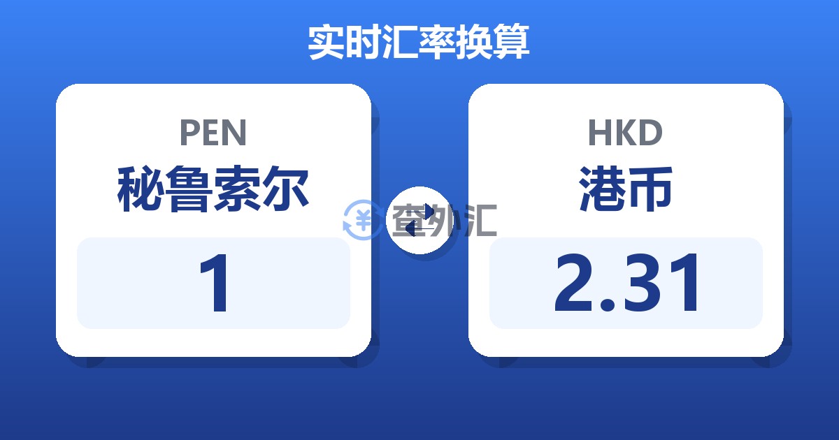 1秘鲁索尔兑港币