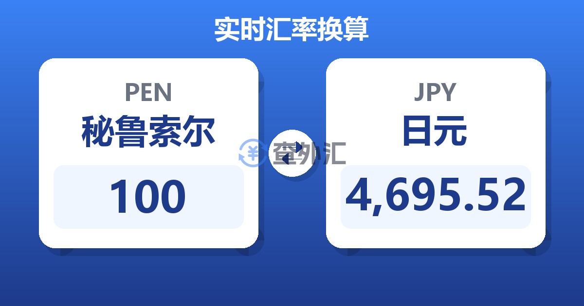100秘鲁索尔兑日元