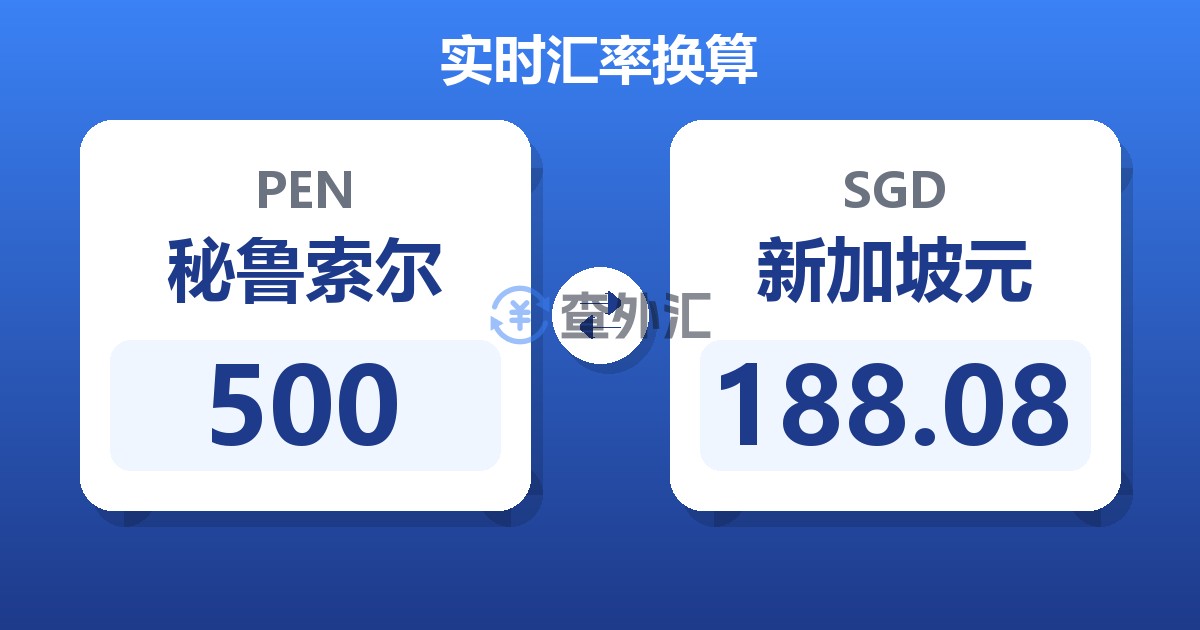 500秘鲁索尔兑新加坡元