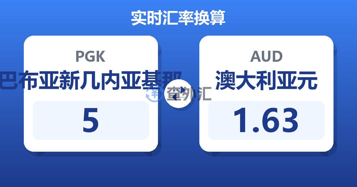 5巴布亚新几内亚基那兑澳大利亚元