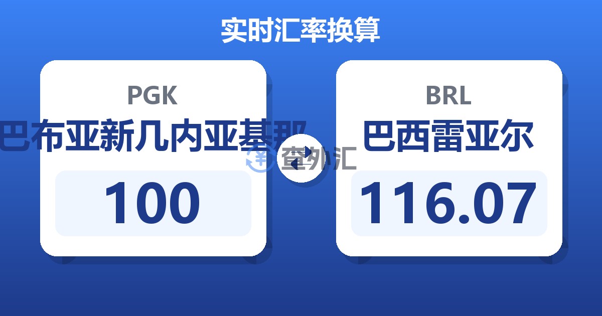 100巴布亚新几内亚基那兑巴西雷亚尔